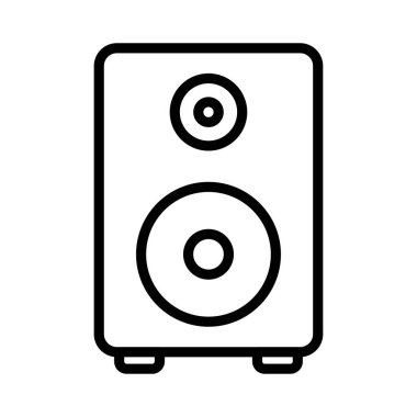 hoparlör vektörü ince çizgi simgesi