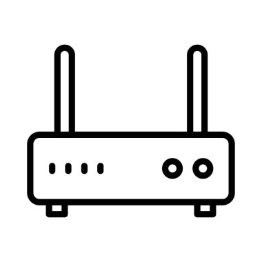 modem vektörü ince çizgi simgesi