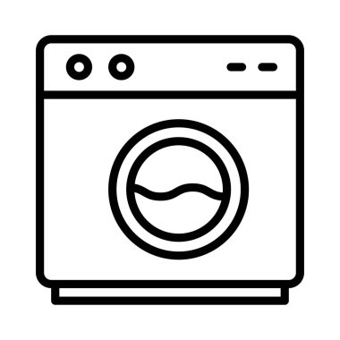 makine vektörü ince çizgi simgesi