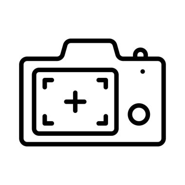 DSLR vektör ince çizgi simgesi
