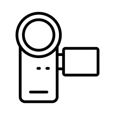 DSLR vektör ince çizgi simgesi