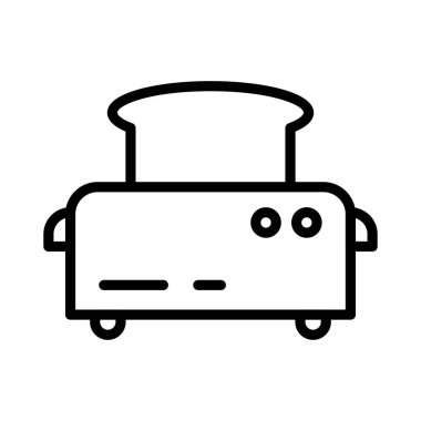 ekmek vektörü ince çizgi simgesi