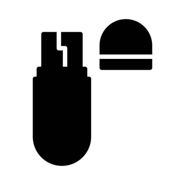 sürücü vektörü glyph düz simgesi