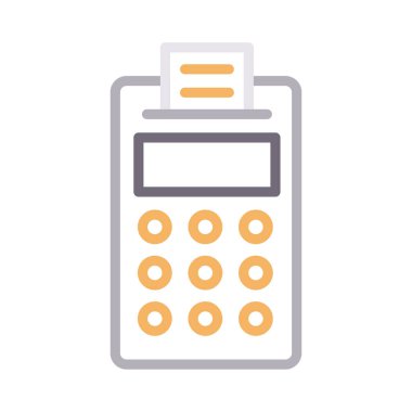 fatura vektörü düz çizgi simgesi