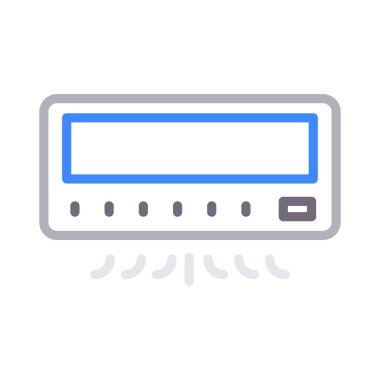 soğutma vektörü düz çizgi simgesi