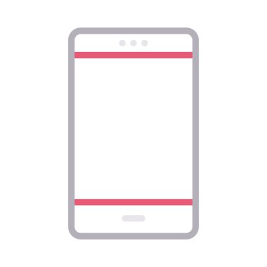 telefon vektörü düz çizgi simgesi