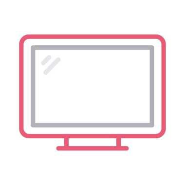 Lcd vektör düz çizgi simgesi