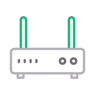 modem vektör düz çizgi simgesi