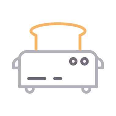 ekmek vektörü düz çizgi simgesi