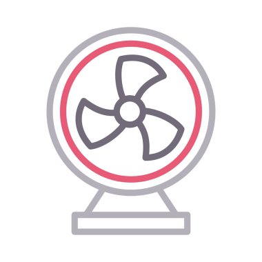 fan vektörü düz çizgi simgesi