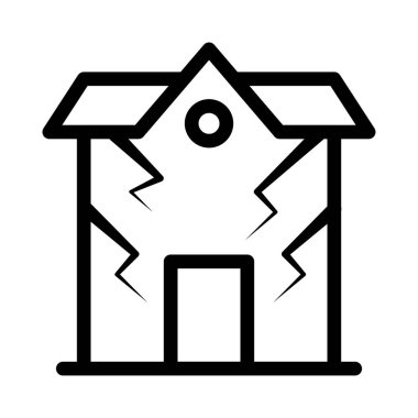 afet vektörü ince çizgi simgesi