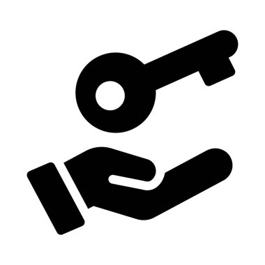 vektör düz simgesini kilitle