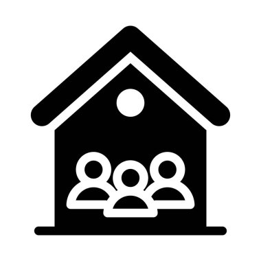 aile vektörü kabartması düz simge