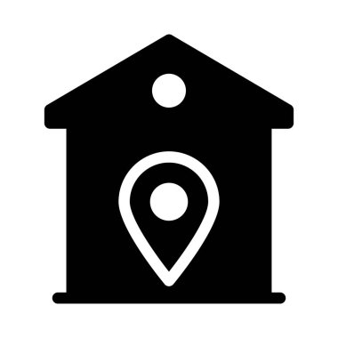 konum vektörü düz simge