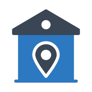 konum vektör renk simgesi