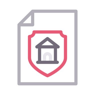 belge vektörü düz çizgi simgesi