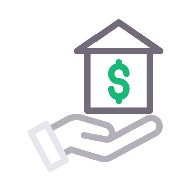 ev vektörü düz çizgi simgesi