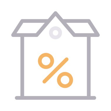 ev vektörü düz çizgi simgesi