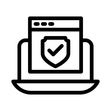 Web sayfası ince çizgi simgesi