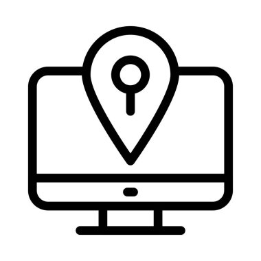 çevrimiçi vektör ince çizgi simgesi