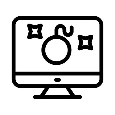 patlama vektör ince çizgi simgesi