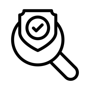 Arama vektörü ince çizgi simgesi