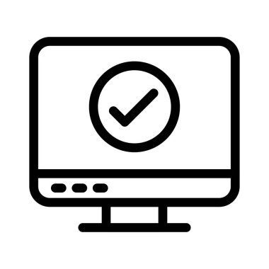 Güvenli vektör ince çizgi simgesi