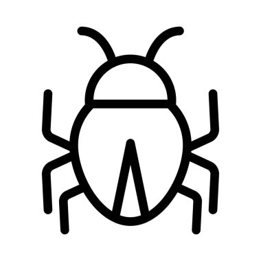 Virüs vektörü ince çizgi simgesi