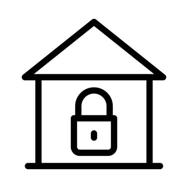 ev vektörü ince çizgi simgesi