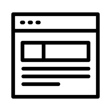 sayfa vektörü ince çizgi simgesi