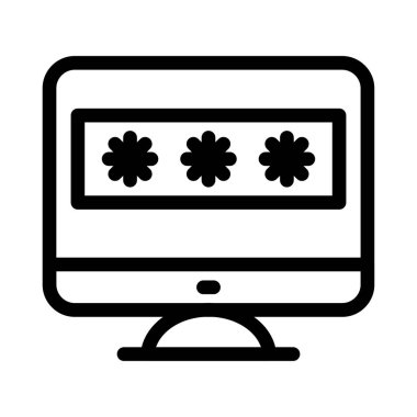 parola vektörü ince çizgi simgesi