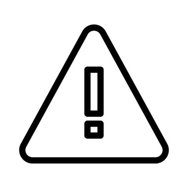 uyarı vektörü ince çizgi simgesi