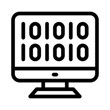 Geliştirme vektörü ince çizgi simgesi