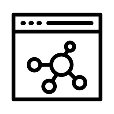 bağlantı vektörü ince çizgi simgesi