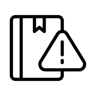 uyarı vektörü ince çizgi simgesi