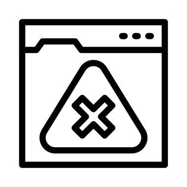 uyarı vektörü ince çizgi simgesi