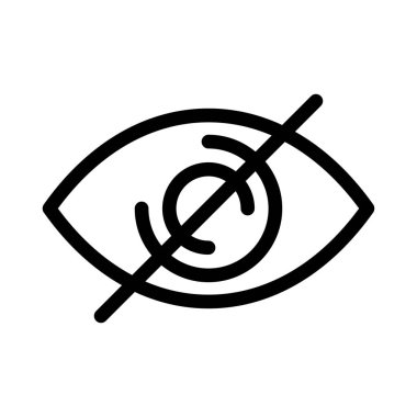 görünmeyen vektör ince çizgi simgesi