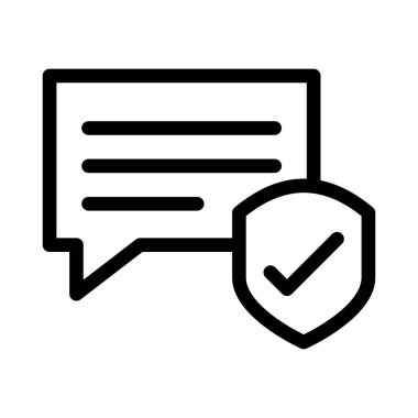 sohbet vektörü ince çizgi simgesi