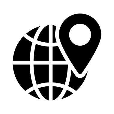 konum vektörü düz simge