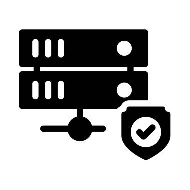 Güvenli vektör simgesi düz simgesi