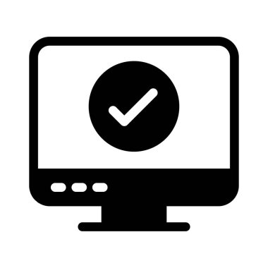 Güvenli vektör simgesi düz simgesi