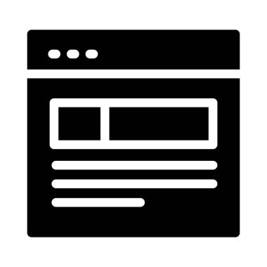 sayfa vektör glyph düz simgesi