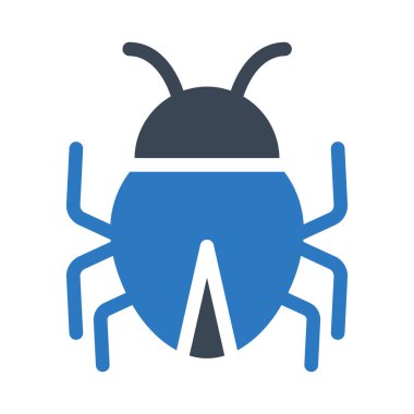 Virüs vektör renk simgesi