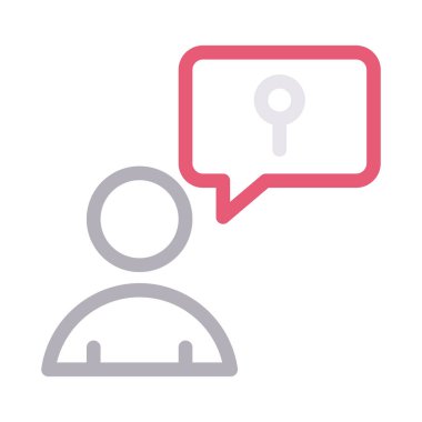 sohbet düz çizgi simgesi