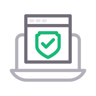 Web sayfası düz çizgi simgesi