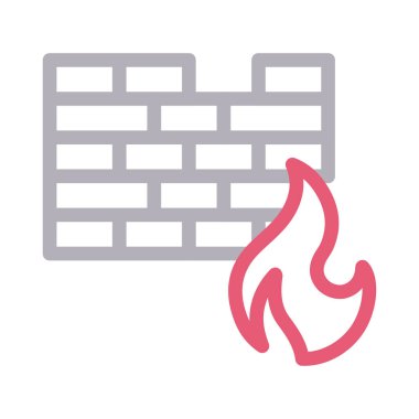 güvenlik düz çizgi simgesi