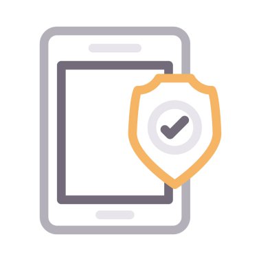 güvenli düz çizgi simgesi