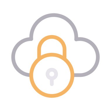 bulut düz çizgi simgesi