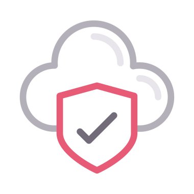 güvenlik düz çizgi simgesi