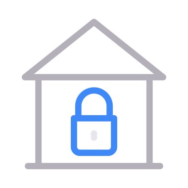 ev düz çizgi simgesi